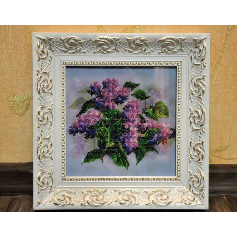 Bead Embroidery Pattern on Art Canvas "Purple haze"