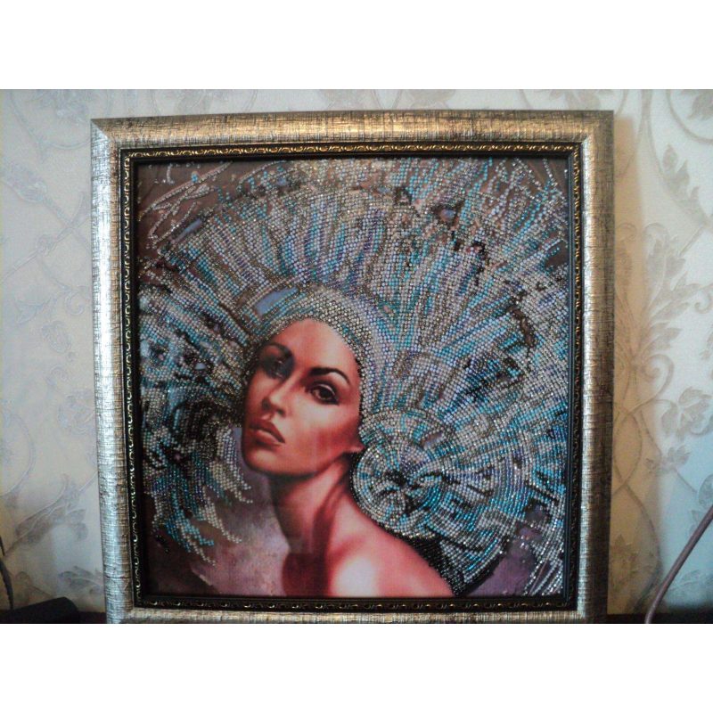 Bead Embroidery Kit on Art Canvas "The Four Elements – Air"