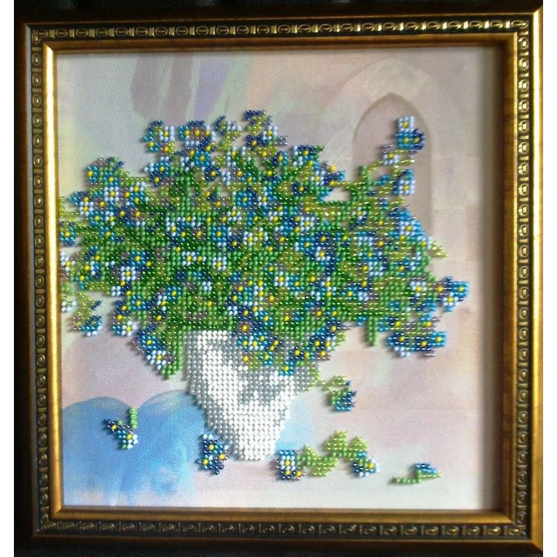 Bead Embroidery Pattern on Art Canvas "Daisy"