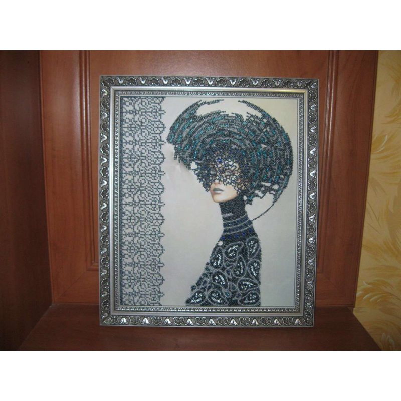 Bead Embroidery Kit on Art Canvas "Morgana"