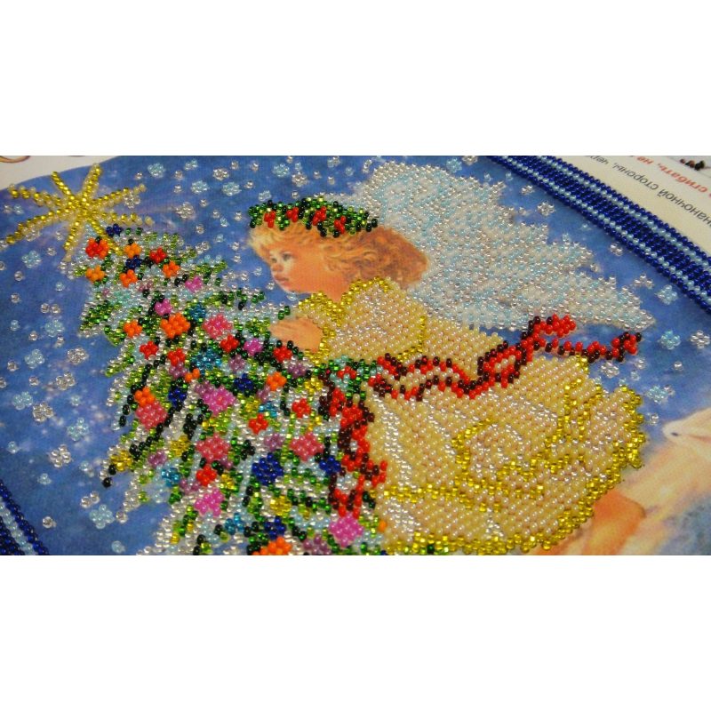 Bead Embroidery Pattern on Art Canvas "The Christmas Star"