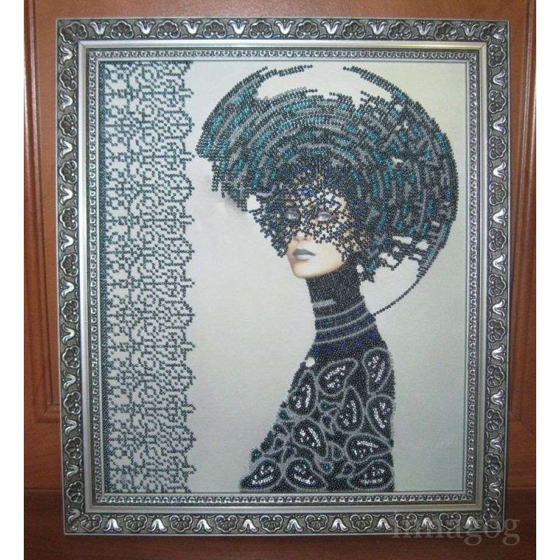 Bead Embroidery Kit on Art Canvas "Morgana"