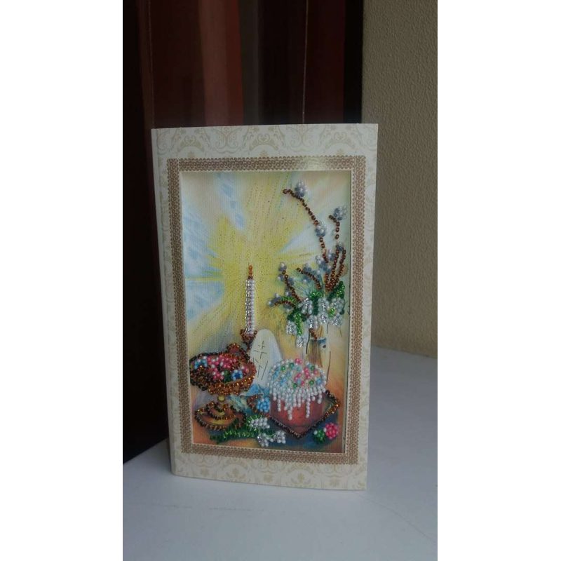 Bead Embroidery Postcard Kit "Easter – 4"