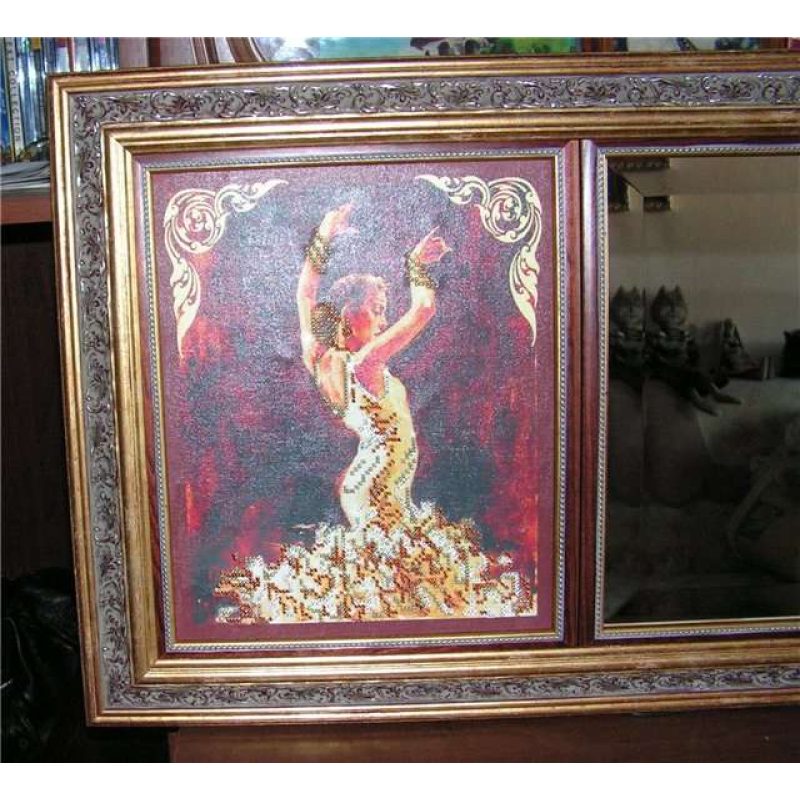 Bead Embroidery Kit on Art Canvas "Catherine"