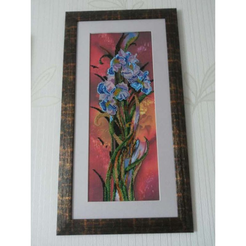 Bead Embroidery Kit on Art Canvas "Iris"