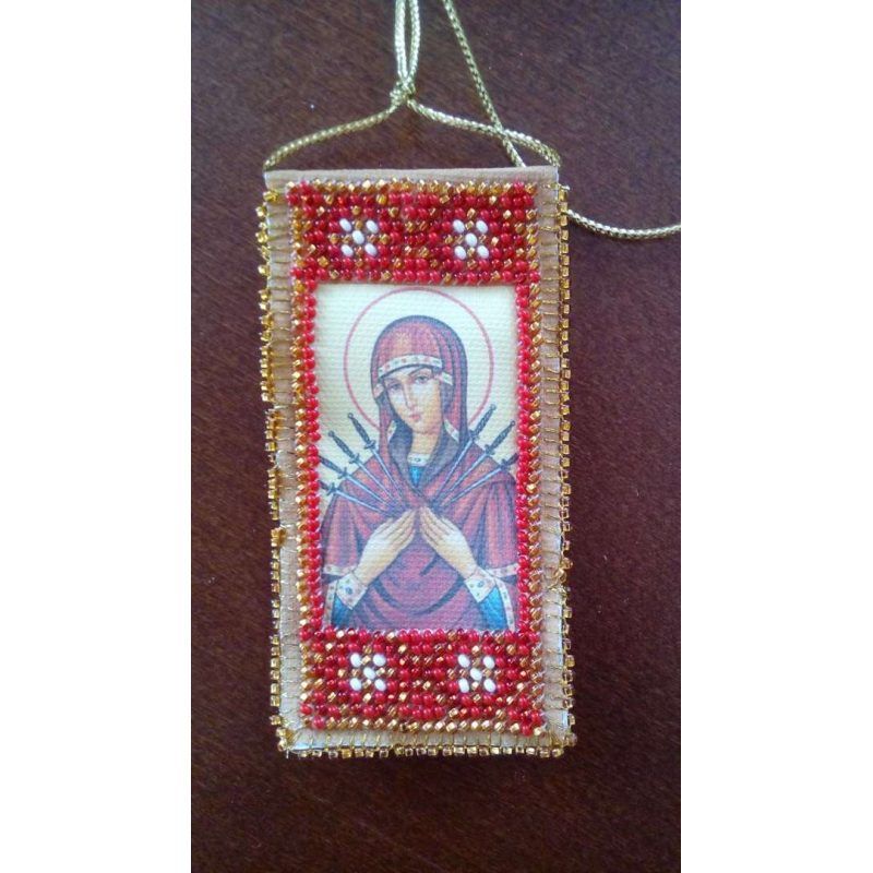 Talisman Bead Embroidery Kit on Art Canvas "Home Prayer (Ukrainian text)"