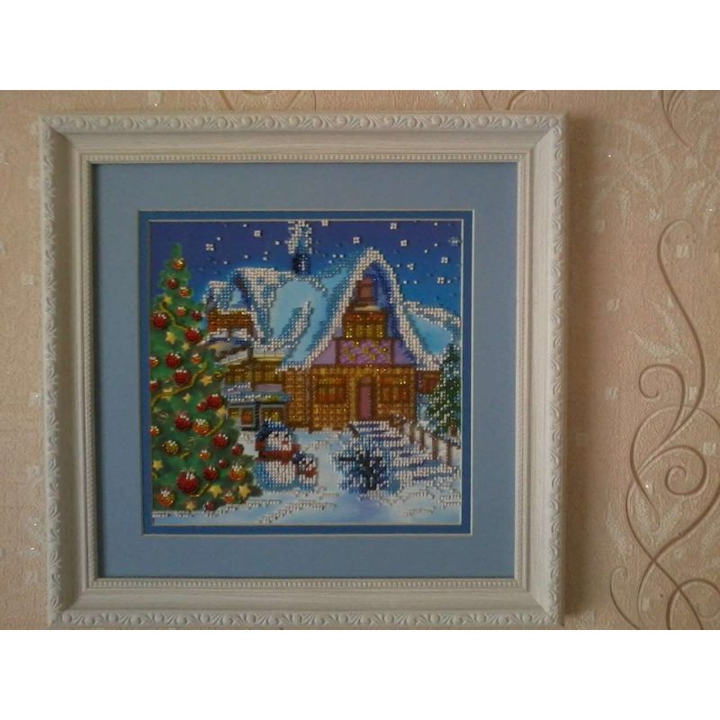Bead Embroidery Pattern on Art Canvas "Winter Tale"