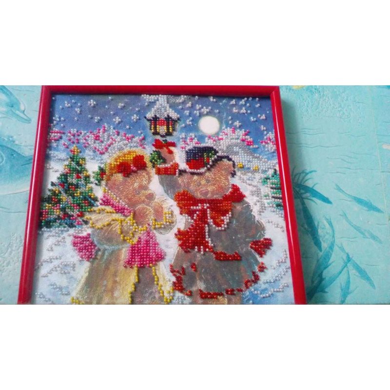 Bead Embroidery Pattern on Art Canvas "Magic Winter"
