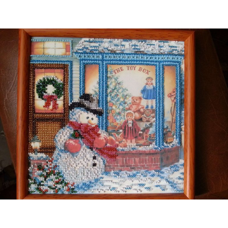 Bead Embroidery Pattern on Art Canvas "Toy Shop"