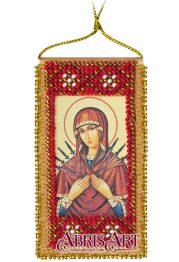 Talisman Bead Embroidery Kit on Art Canvas "Home Prayer (Ukrainian text)"