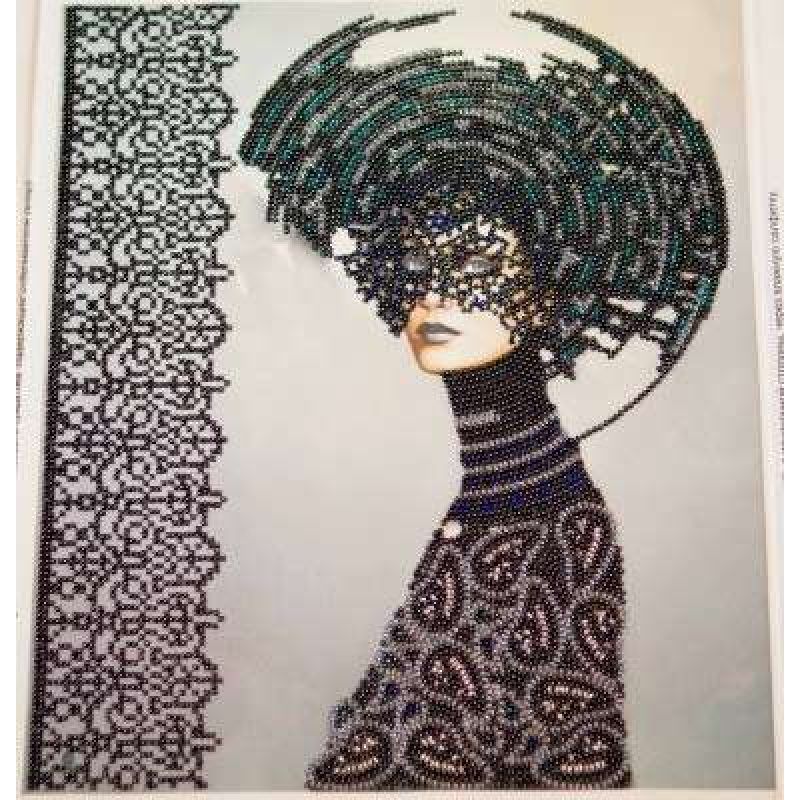 Bead Embroidery Kit on Art Canvas "Morgana"