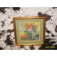 Bead Embroidery Pattern on Art Canvas "Floral Cocktail"