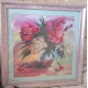 Bead Embroidery Pattern on Art Canvas "Picturesque peonies"