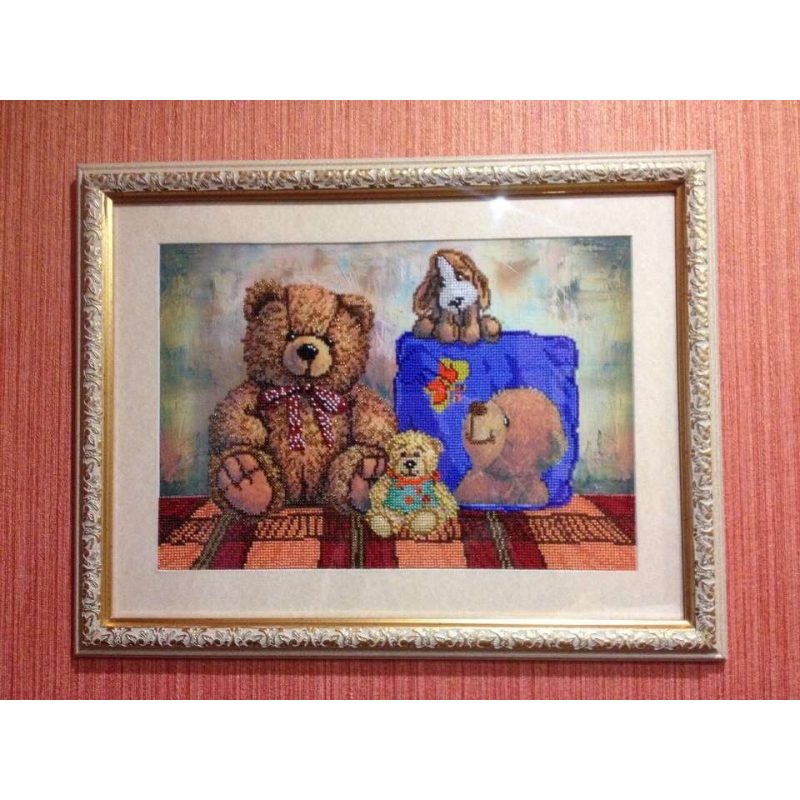 Bead Embroidery Kit on Art Canvas "Toys – 3"