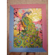 Bead Embroidery Kit on Art Canvas "Peacock"