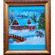 Bead Embroidery Pattern on Art Canvas "Christmas Eve"