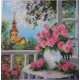 Схема для вишивання бісером на натуральному художньому холсті "Весняний романс"