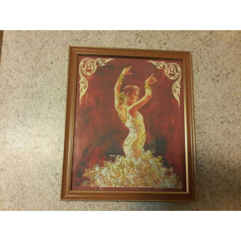 Bead Embroidery Kit on Art Canvas "Catherine"