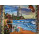 Bead Embroidery Pattern on Art Canvas "Lighthouse"
