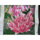Bead Embroidery Pattern on Art Canvas "Pink lotus"
