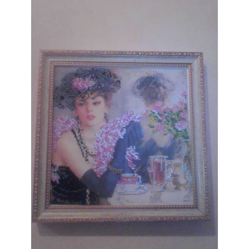 Bead Embroidery Pattern on Art Canvas "The Parisian Woman"