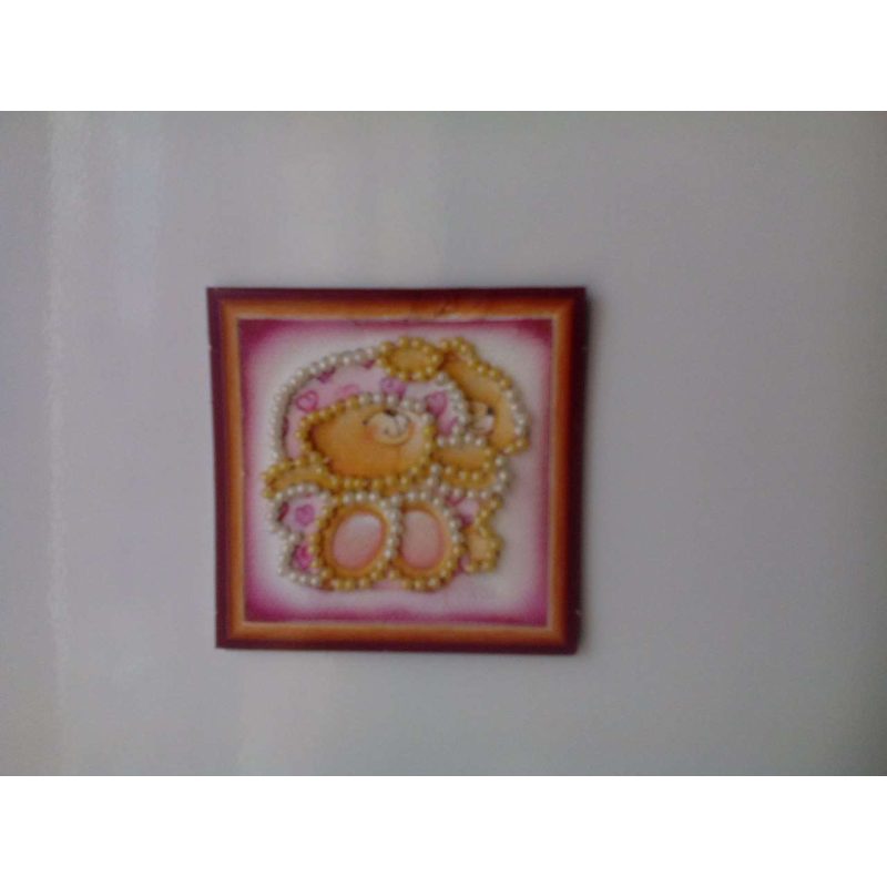Mini Bead Embroidery Magnet Kit "Teddy bears – 1"
