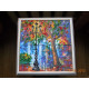 Bead Embroidery Pattern on Art Canvas "Evening Promenade"