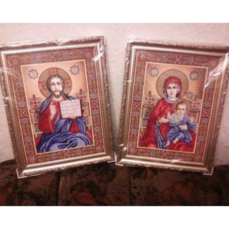 Bead Embroidery Kit on Art Canvas "Wedding Icon – The Lord God Almighty"