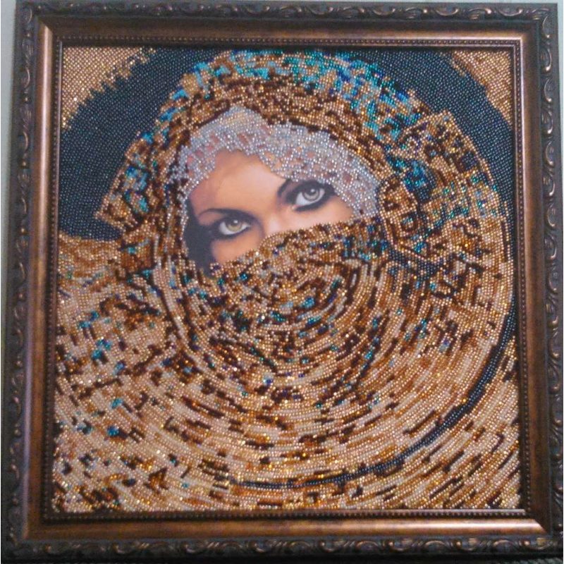 Bead Embroidery Kit on Art Canvas "Scheherazade"