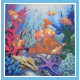 Схема для вишивання бісером на натуральному художньому холсті "Морські глибини"