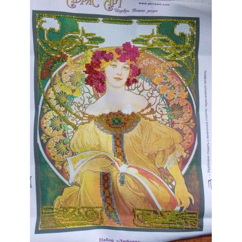 Bead Embroidery Kit on Art Canvas "Lubava"