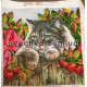 Bead Embroidery Pattern on Art Canvas "Fluffy Robber"