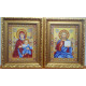 Icon Bead Embroidery Pattern on Art Canvas "Wedding Icon – The Holy Mother of God"