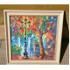 Bead Embroidery Pattern on Art Canvas "Evening Promenade"