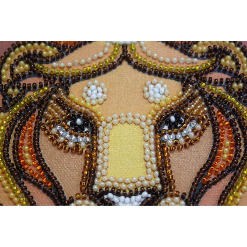 Bead Embroidery Kit on Art Canvas "Leo"