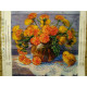 Bead Embroidery Pattern on Art Canvas "Golden Wonder"