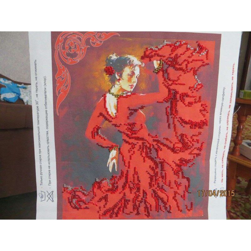 Bead Embroidery Kit on Art Canvas "Carmen"