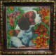 Bead Embroidery Pattern on Art Canvas "Puppy"