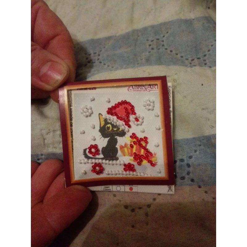 Mini Bead Embroidery Magnet Kit "New Year coming"