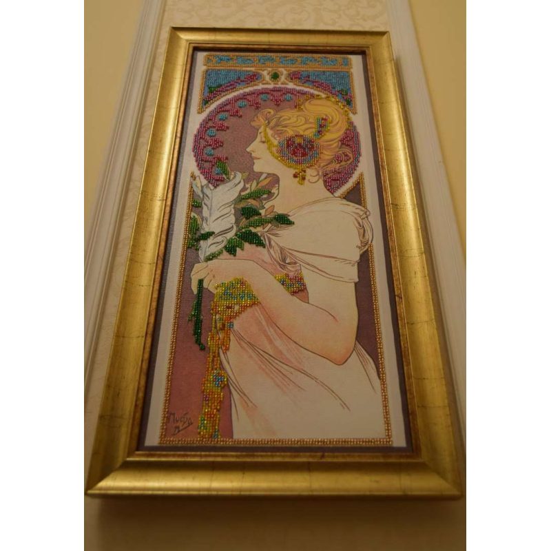 Bead Embroidery Kit on Art Canvas "Chantal"