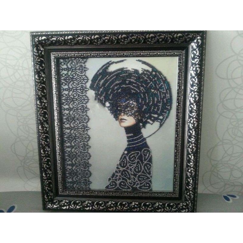 Bead Embroidery Kit on Art Canvas "Morgana"