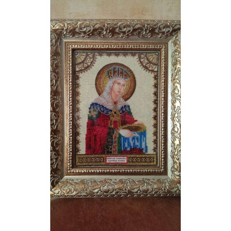 Схема для вишивання бісером на натуральному художньому холсті "Свята Олена"