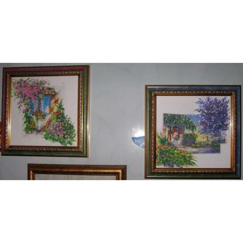 Bead Embroidery Pattern on Art Canvas "Pink Cloud"