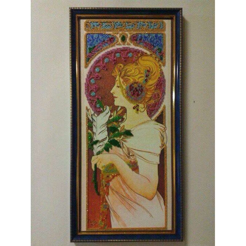 Bead Embroidery Kit on Art Canvas "Chantal"