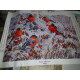 Bead Embroidery Kit on Art Canvas "Bullfinches"