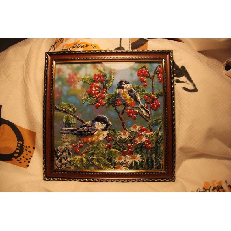 Bead Embroidery Pattern on Art Canvas "Morning Forest"