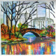 Bead Embroidery Pattern on Art Canvas "Reflection"