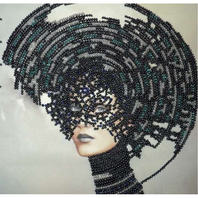 Bead Embroidery Kit on Art Canvas "Morgana"