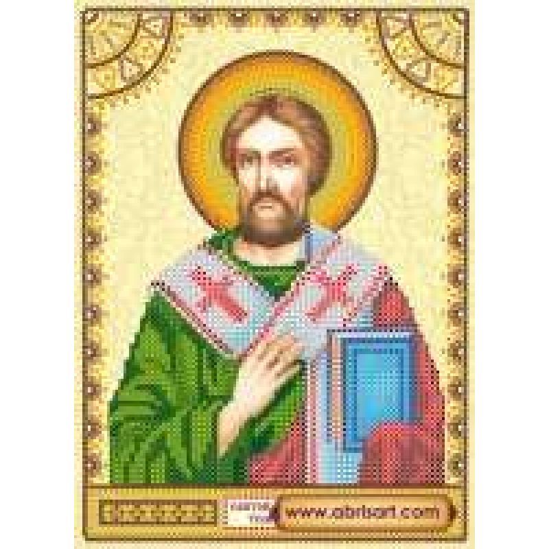 Icon Bead Embroidery Pattern on Art Canvas "St. Veniamin"