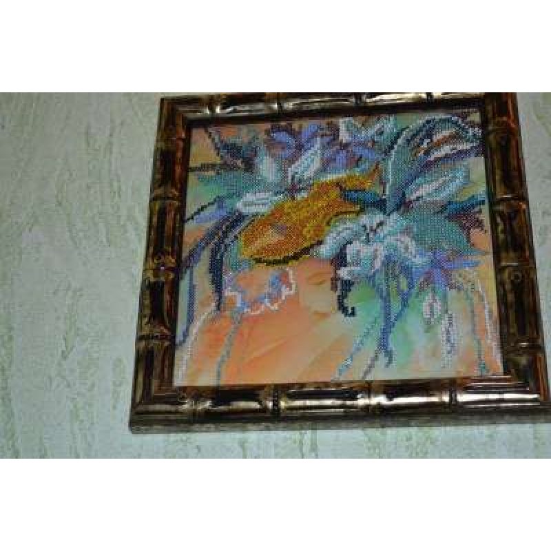 Bead Embroidery Pattern on Art Canvas "Winter Girl"